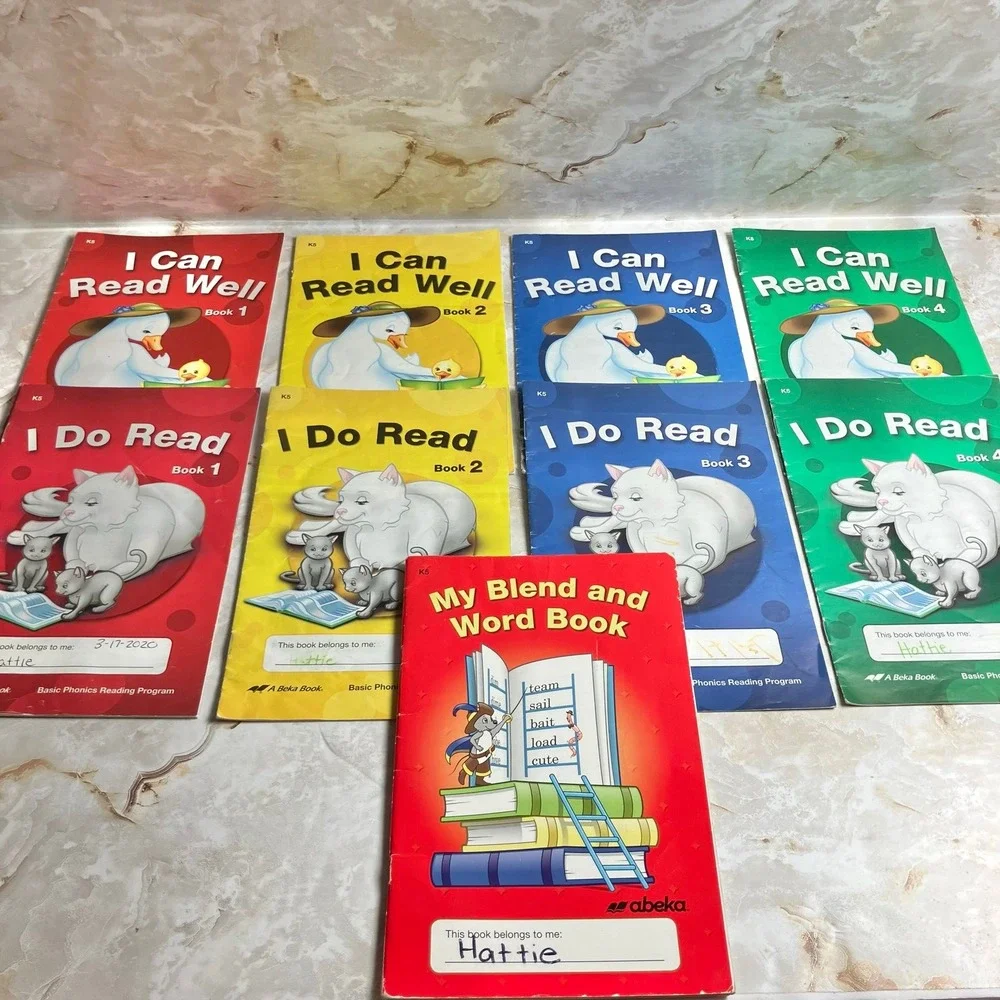 Abeka K4 & K5 Early Reading & Phonics Curriculum Books Complete Sets (4)